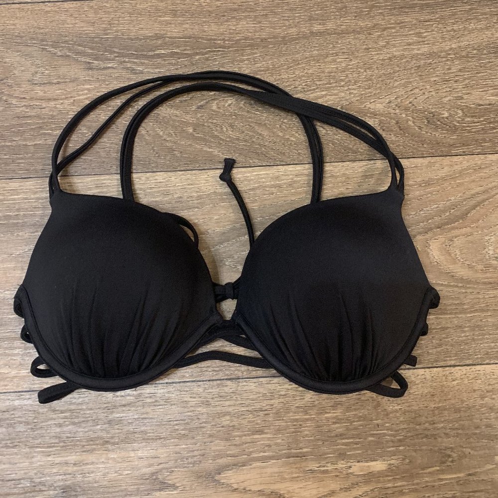 Shade and Shore Black Bikini Top 34C